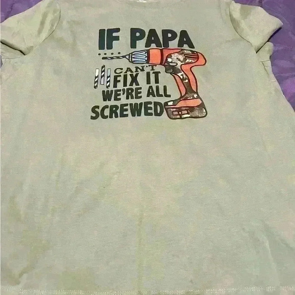 “If papa can’t fix it” men’s shirt size XL grey - Picture 2 of 3
